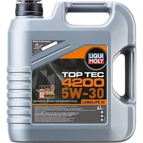 Liqui Moly Top tec 4200 5W-30 Tam Sentetik Motor Yağı 4 Litre ürün görseli 1