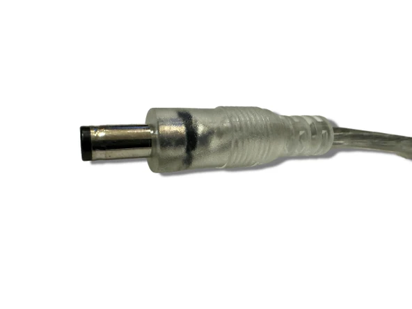 DC Eril soketli konnektör fişi şeffaf güç uzatma kablosu evrensel adaptör 20cm DC 5.5mm x 2.1mm ürün görseli 1