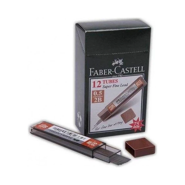 Faber Castell Min Uç Süper Fine 0.5 Mm 2B 75 Mm - 12 Adet ürün görseli 1
