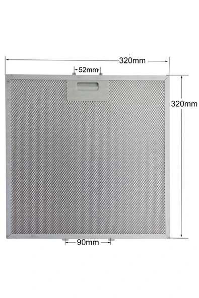 Alanya Yedek Parça M3 Davlumbaz Filtresi 320x320 mm ürün görseli 1