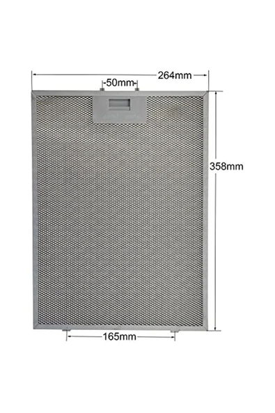 HGNM E Trading  2 Adet 358 x 264 mm, Davlumbaz Aspiratör Filtresi Metal Yağ Filtresi 00703451, 703451 Bosch, L1 ürün görseli 1