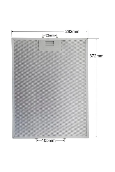 Alanya Yedek Parça 81460072 Aspiratör Davlumbaz Metal Yağ Filtresi 370x281mm Teka KSE90, DB19 ürün görseli 1