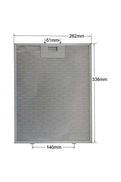 2 Adet Davlumbaz filtresi 26,2 x 33,5 cm 9189204750 335 x 262 mm Beko ESTY Silverline Termikel ürün görseli 1