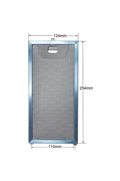 Alanya Yedek Parça 255x125 mm Davlumbaz filtresi 00746790 F12 ürün görseli 1