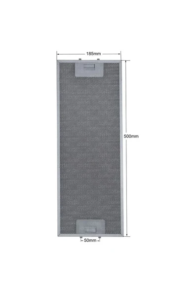 HGNM E Trading  185x500 mm davlumbaz yağ filtresi aspiratör  yağ filtresi aksesuar O11, tırnak araları 4,5 ve 4,5 cm ürün görseli 1