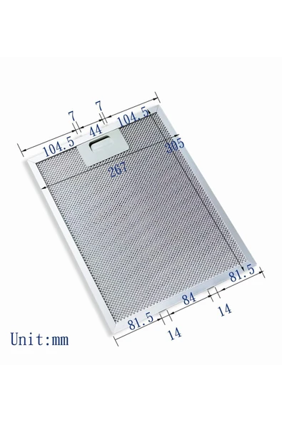 HGNM E Trading  2 Adet 305x267mm Davlumbaz Aspiratör Filtresi AEG Electrolux 405525042-9 4055250429 Elica C1 ürün görseli 1