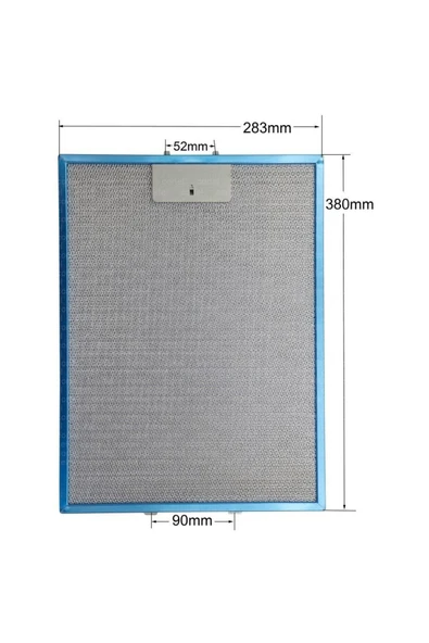 HGNM E Trading  2 Adet Davlumbaz Aspiratör Filtresi 283×380 mm Bosch, Siemens,  28.3×38 cm YT142.1172.09 ürün görseli 1