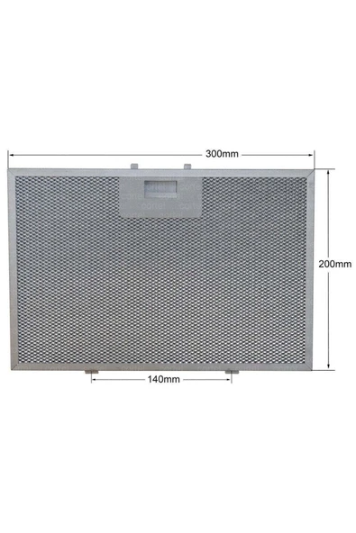Alanya Yedek Parça 300x200 mm Beko 9197060212 Davlumbaz Aspiratör Filtresi Metal yağ Filtresi 30x20 cm ürün görseli 1