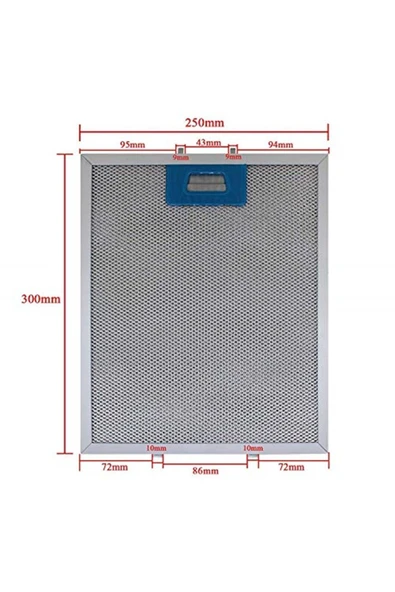 HGNM E Trading  2 Adet Davlumbaz filtresi 300x250 alüminyum yağ filtresi 30x25 cm A5 ürün görseli 1