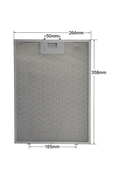 Alanya Yedek Parça 265x359 mm Davlumbaz Aspiratör Metal Yağ Filtresi  00703451 L1 ürün görseli 1