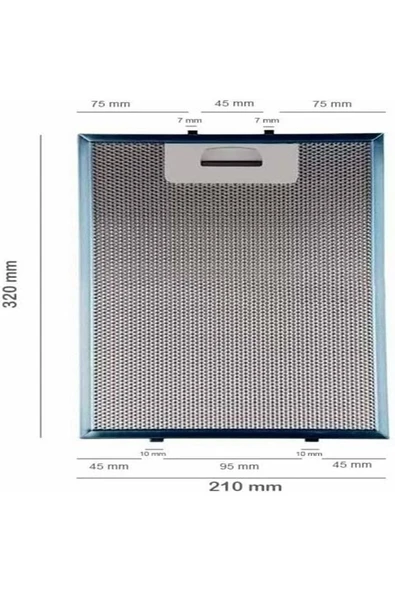 HGNM E Trading  2 Adet Teka Davlumbaz filtresi  210mm x 320mm DM70 DG90 TDC60 TDC70 ürün görseli 1