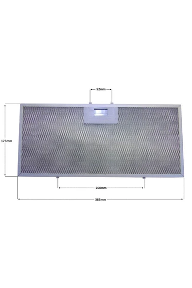 Alanya Yedek Parça 385x175 mm Davlumbaz Yağ Filtresi 00778439, O1 ürün görseli 1