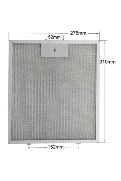 Alanya Yedek Parça 310x275 mm Davlumbaz Metal Yağ Filtresi 00671155  M8 ürün görseli 1