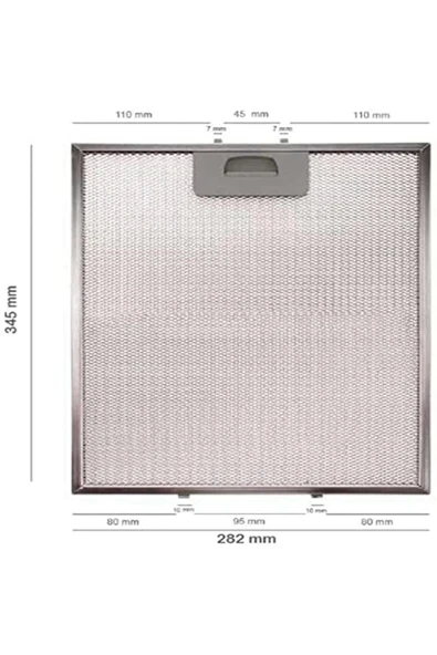 Alanya Yedek Parça 81460141 TEKA Aspiratör Davlumbaz filtresi 345 x 283 mm DBB 90 L3 ürün görseli 1