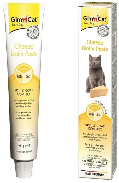 Gimcat Sağlıklı Tüy Gelşimi İçin Cheese Biotin Paste 50 gr ürün görseli 1