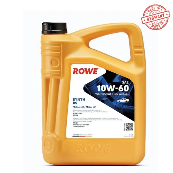 ROWE HIGHTEC SYNTH RS SAE 10W-60 MOTOR YAĞI 4LİTRE ürün görseli 1
