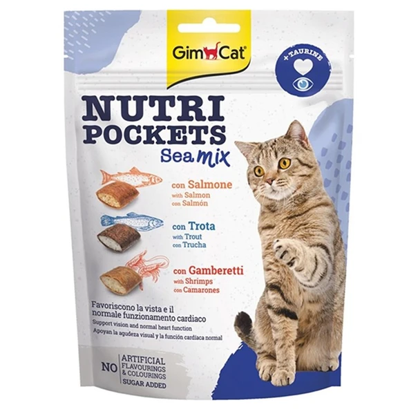 Gimcat Nutripockets Sea Mix Taurinli Kedi Ödülü 150 gr ürün görseli 1