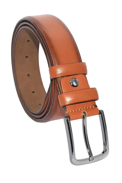 Taba Hakiki Deri Düz Renk 3.5 Cm.lik Klasik Kemer - 208-düz ürün görseli 1