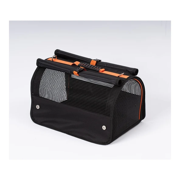 Brave Paws Perdeli Flybag Havayolu Uyumlu Kedi ve Köpek Taşıma Çantası - Siyah ürün görseli 1