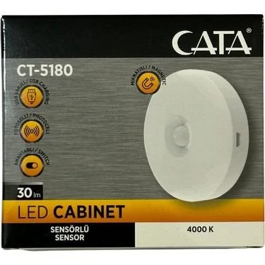 Cata Kablosuz Led Kabin Mıknatıslı 4000K CT-5180 ürün görseli 1