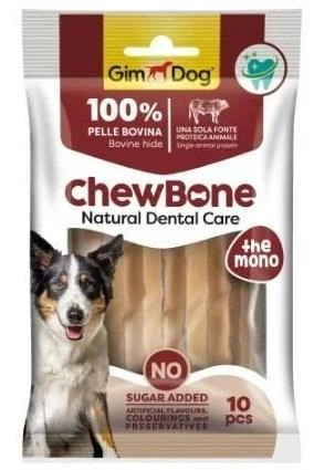 Gimdog Chew Bone Diş Sağlığı Destekleyici Naturel Burgu Köpek Çiğneme Kemiği 80 gr 10 Adet ürün görseli 1