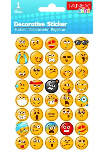 Tanex Emoji Serisi Etiketi TNX-25028 ürün görseli 1