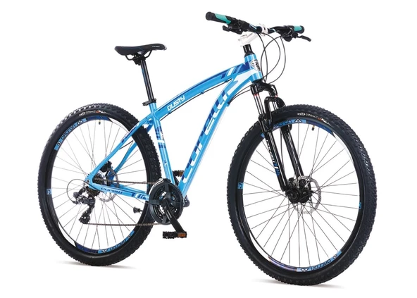 Corelli Dusty 2.0 HD Fren Shimano 21 Vites 26 Jant Dağ Bisikleti Turkuaz Lacivert Beyaz 18 Kadro ürün görseli 1