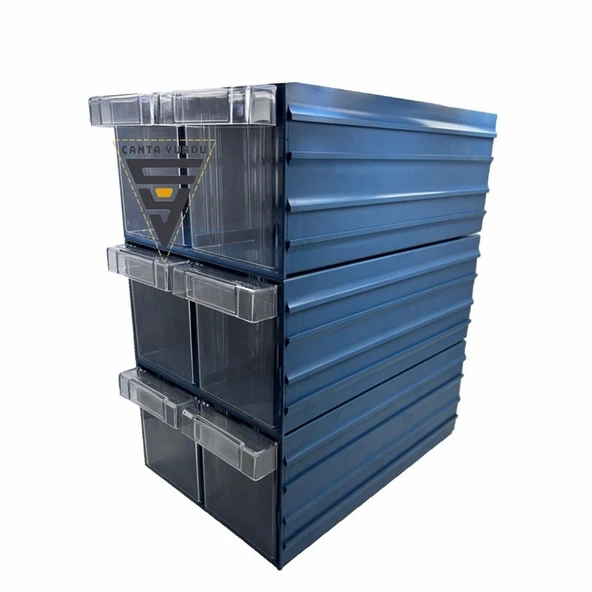 Sembol 501 Plastik Çift Çekmeceli Kutu 302X210x124mm 18 Adet ürün görseli 1