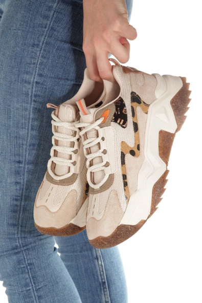 PTTAVM: Leo Ten Leopar Sneaker Günlük Kadın Spor Ayakkabı