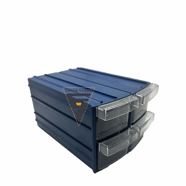 Sembol 114 Plastik Çift Çekmeceli Kutu 155X95x55mm 12 Adet ürün görseli 1