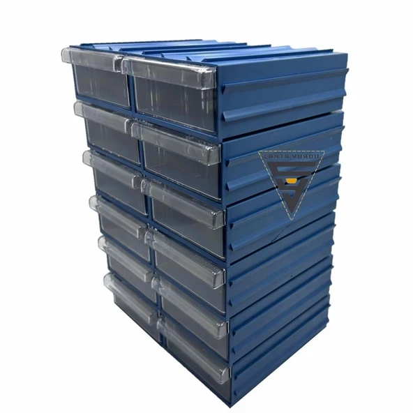Sembol 101 Plastik Çekmeceli Kutu 122X85x41mm 60 Adet ürün görseli 1