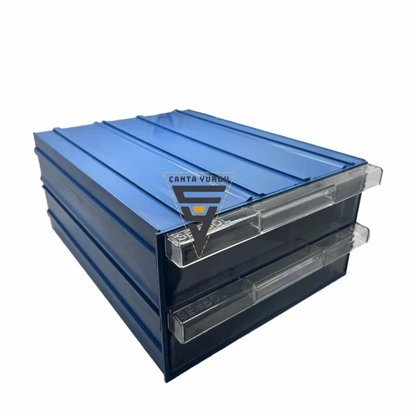 Sembol 512 Plastik Çift Çekmeceli Kutu 340X260x150mm 6 Adet ürün görseli 1