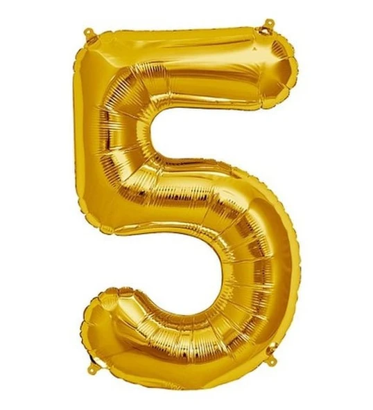 Brokoli Home 5 Numara Folyo Gold Balon,Altın Folyo Balon 100cm 40İnç ürün görseli 1