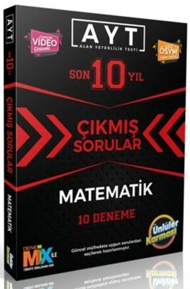 AYT Matematik Karması Tıpkı Basım 10 Deneme Ünlüler Karması ürün görseli 1