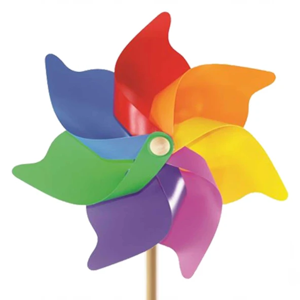 Nessiworld 7 Kanat 45 cm Gök Kuşağı Rüzgar Gülü ürün görseli 1