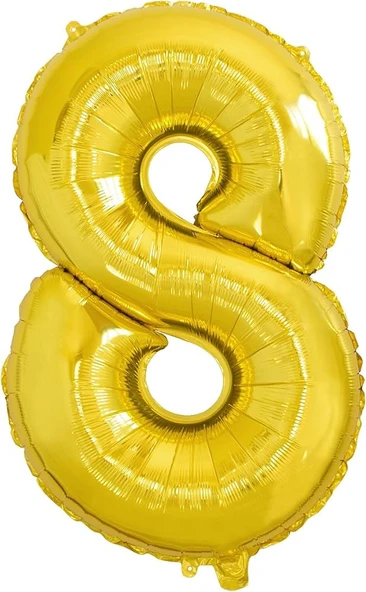Brokoli Home 8 Numara Folyo Gold Balon, Folyo Altın Balon 100cm 40İnç ürün görseli 1