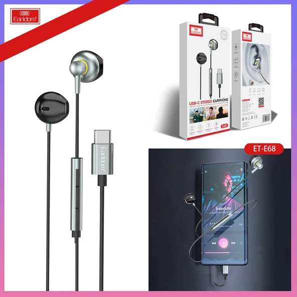 Honor 20 30 50 60 Pro X9 Type C Kulaklık-Ear-E68 - Resim 2
