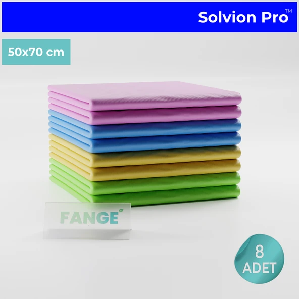 8 Adet FANGE Solvion Pro Temizlik Bezi, Büyük Boy 50 x 70, Yeni Nesil Temizlik Bezi ürün görseli 1