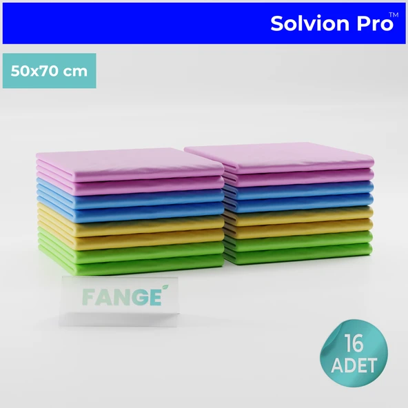 16 Adet FANGE Solvion Pro Temizlik Bezi, Büyük Boy 50 x 70, Yeni Nesil Temizlik Bezi ürün görseli 1
