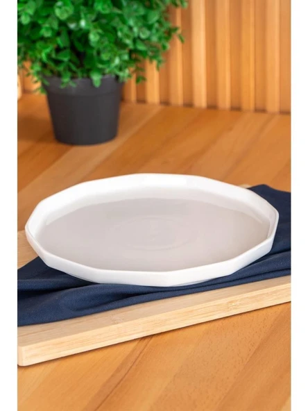Acar Hexagon Art 6 Adet 21 cm Porselen Tatlı Tabağı BHM-05356 ürün görseli 1