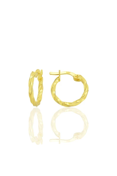 Gümüş altın yaldızlı 15 mm Şarnel Burgu Halka SGTL12785GOLD ürün görseli 1