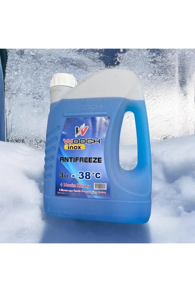 Wooch 3 LT -38 C İNORGANİK MAVİ ANTİFRİZ 4 MEVSİM UZUN ÖMÜRLÜ ürün görseli 1
