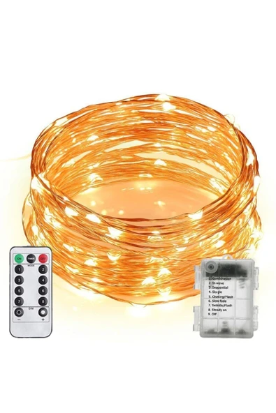 DDTREND Pil İle Çalışan Peri Tel Led Işık Kumandalı Animasyonlu Pilli Led 10 Metre Çok Amaçlı Aydınlatma ürün görseli 1