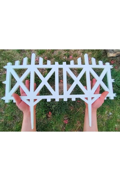 DDTREND 10 Adet Dekoratif Mini Plastik Bahçe Çiti Çapraz Model Esnek Çit Peyzaj Koruma Toplam 580-36 Cm ürün görseli 1