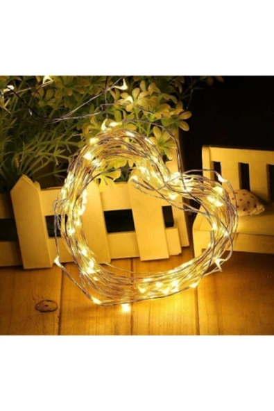 DDPEST Pil İle Çalışan Dekoratif 3 Metre Peri Led Işık Sarı Günışığı Aydınlatma (Piller Dahil Değil)-NT ürün görseli 1