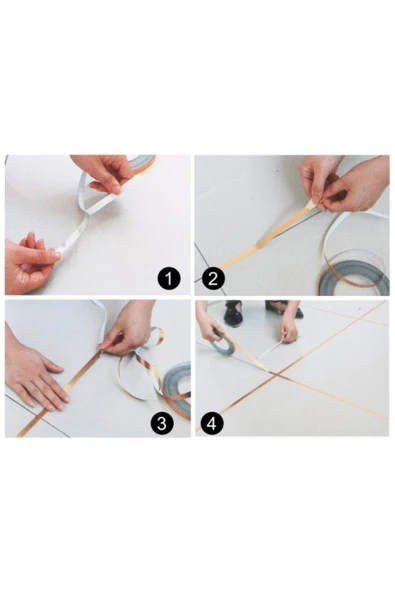 DDTREND 0.5 cm 50 Metre Gri Fayans Arası Yeni Nesil Kendinden Yapışkanlı Şerit Bant ürün görseli 1