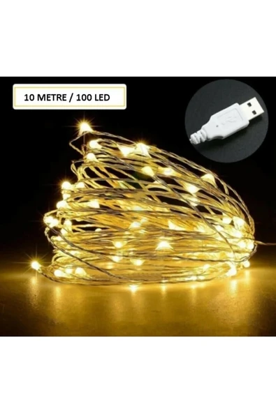 DDPEST Usb Ile Çalışan Dekoratif 10 Metre Peri Led Işık Sarı Günışığı Işık Çok Amaçlı Aydınlatma-nt ürün görseli 1