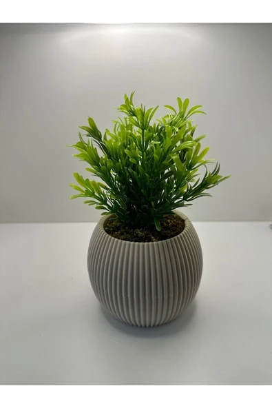 DDTREND Mini Saksıda Afrika Zambağı Yapay Bitki Gerçek Taş Yosunlu 18 Cm Dekoratif Banyo Mutfak Masa Çiçeği ürün görseli 1