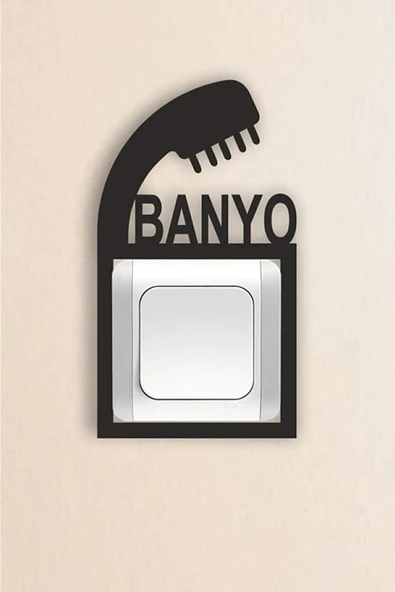 DDTREND Dekoratif Banyo Duvar Priz Kenarı Süsü Ahşap Prizlik Sticker ürün görseli 1