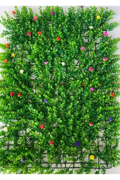DDTREND Dekoratif Yapay Bitki Duvar Kaplama Panel Şimşir Tabaka 40x60 cm Yeşil Dikey Bahçe ürün görseli 1